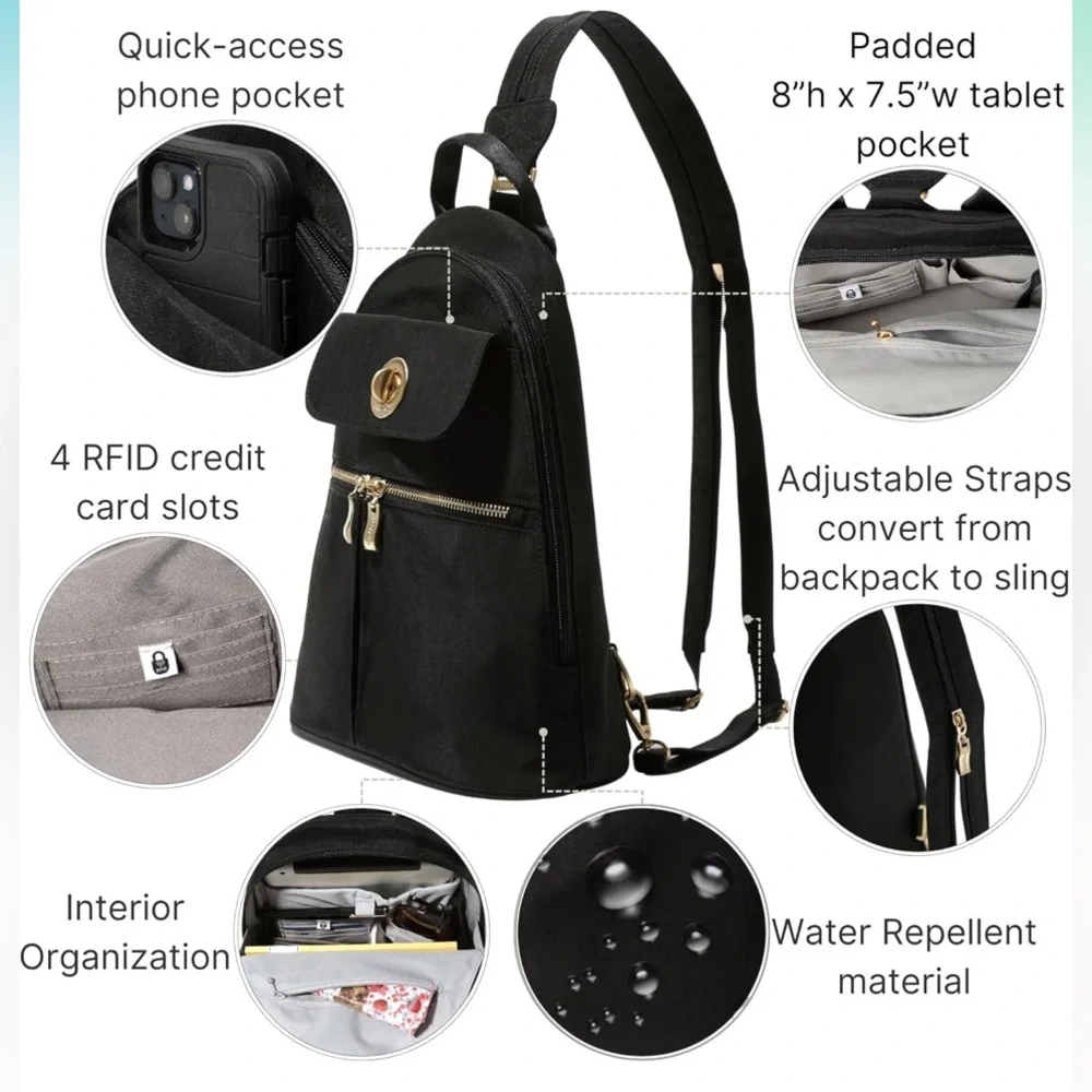 Baggallini Naples Convertible Backpack - Picture 10 of 12